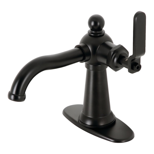 Kingston Brass KSD3540KL Single-Handle Bathroom Faucet with Push Pop-Up, Matte Black KSD3540KL - main